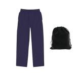 Hanes EcoSmart Boys' Open-Leg Sweatpants, Navy