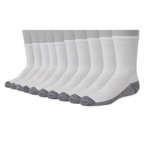 Hanes Ultimate Boys' 10-Pack White Athletic Socks