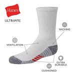 Hanes Ultimate Boys' 10-Pack White Athletic Socks