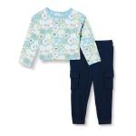 Girls' Long Sleeve T-Shirt & Pants Set, Navy/Fruit