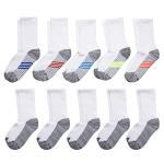 Hanes Ultimate Boys' 10-Pack White Athletic Socks