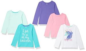 Spotted Zebra Girls' Long-Sleeve T-Shirts 5-Pack