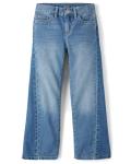 Girls' Wide Leg Jeans in Peak Wash, Size 6