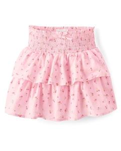 Girls' Floral Tiered Ruffle Skirt - Small