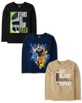 Boys' 3-Pack Graphic T-Shirts - Eat Sleep Football