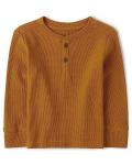 Baby Boys' Thermal Henley Shirt - 5T Honey Comb