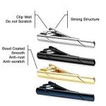 MOZETO Men's Tie Clips Set in Black Gold Blue Silver
