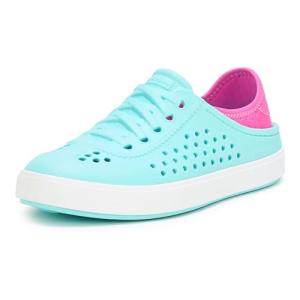 SKECHERS Girls Breezy Steps EVA Sneakers, Aqua/Pink