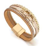 Leopard Boho Leather Wrap Bracelet for Women