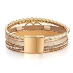 Leopard Boho Leather Wrap Bracelet for Women