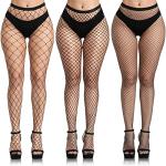 3 Pack Black Fishnet Stockings for Women