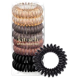 Kitsch Spiral Hair Ties - 8pc Set for Women