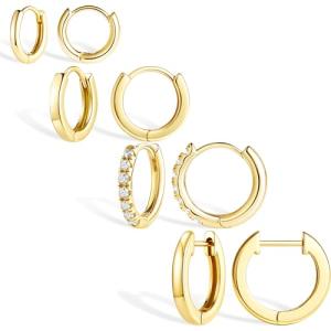 Trendy Gold Hoop Earrings for Sensitive Ears