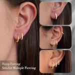 Trendy Gold Hoop Earrings for Sensitive Ears