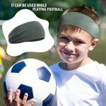 Zhanmai 8 Pack Kids Athletic Headbands - Camo & Solid
