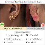 Trendy Gold Hoop Earrings for Sensitive Ears