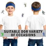 Zhanmai 8 Pack Kids Athletic Headbands - Camo & Solid
