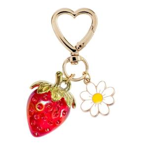 Cute Strawberry Keychain Bag Charm for Girls