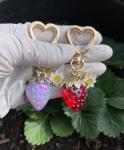 Cute Strawberry Keychain Bag Charm for Girls