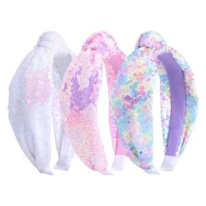 Sparkly Sequin Headbands for Girls - 3 Pack