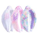 Sparkly Sequin Headbands for Girls - 3 Pack