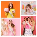 Glitter Rose Gold Birthday Sash and Crown Set