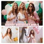 Glitter Rose Gold Birthday Sash and Crown Set