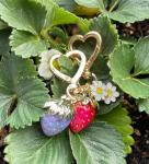 Cute Strawberry Keychain Bag Charm for Girls