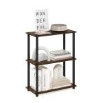 Furinno 3-Tier Corner Storage Shelves in Amber Pine