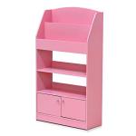 Furinno Lova Pink Bookshelf with Storage Cabinet