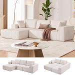 108” Modular L-Shaped Sofa with Chaise - Beige