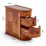 LITTLE TREE Vintage Wood End Table with 2 Drawers