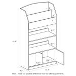 Furinno Lova Pink Bookshelf with Storage Cabinet