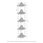 Furinno 5-Tier Corner Shelf for Home Organization