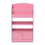 Furinno Lova Pink Bookshelf with Storage Cabinet