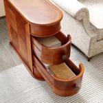 LITTLE TREE Vintage Wood End Table with 2 Drawers