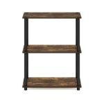 Furinno 3-Tier Corner Storage Shelves in Amber Pine