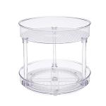 Amazon Basics 2-Tier Clear Lazy Susan Turntable