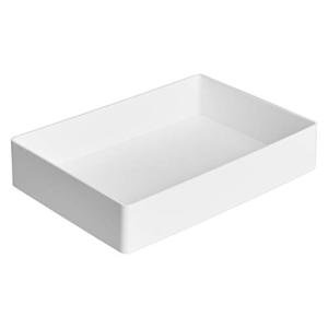 Amazon Basics White Plastic Desk Organizer with Trays