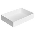 Amazon Basics White Plastic Desk Organizer with Trays