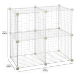 Amazon Basics 4-Cube Storage Organizer - White