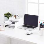 Amazon Basics White Plastic Desk Organizer with Trays