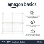Amazon Basics 4-Cube Storage Organizer - White