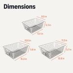 Amazon Basics Black Wire Storage Baskets - Set of 6