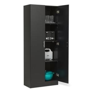 Amazon Basics Black Kitchen Pantry Storage Cabinet