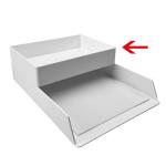 Amazon Basics White Plastic Desk Organizer with Trays