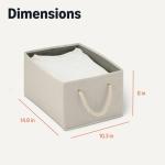 Large Foldable Storage Bins with Rope Handles - 3 Pack