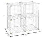 Amazon Basics 4-Cube Storage Organizer - White