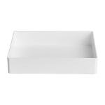 Amazon Basics White Plastic Desk Organizer with Trays