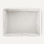 Large Charcoal Storage Bins with Leather Handles - 3 Pack